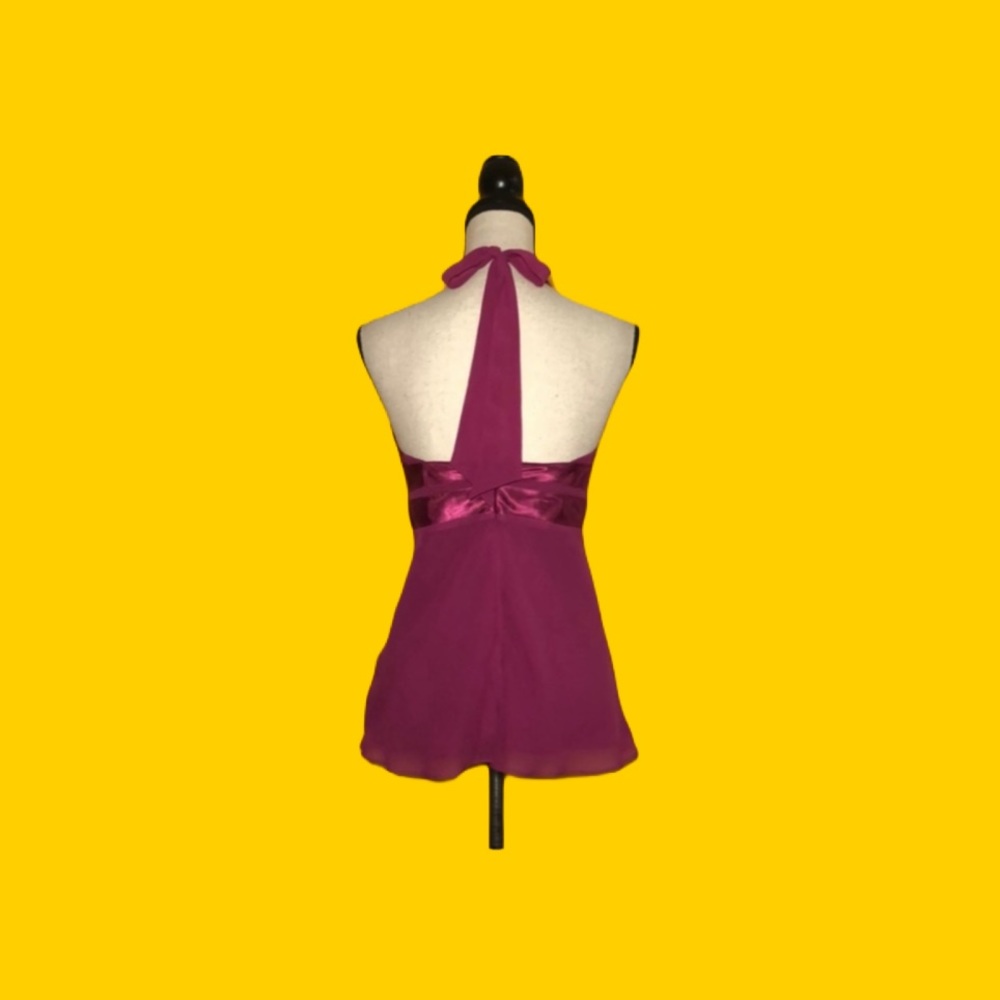BCBGMAXAZRIA silk halter top